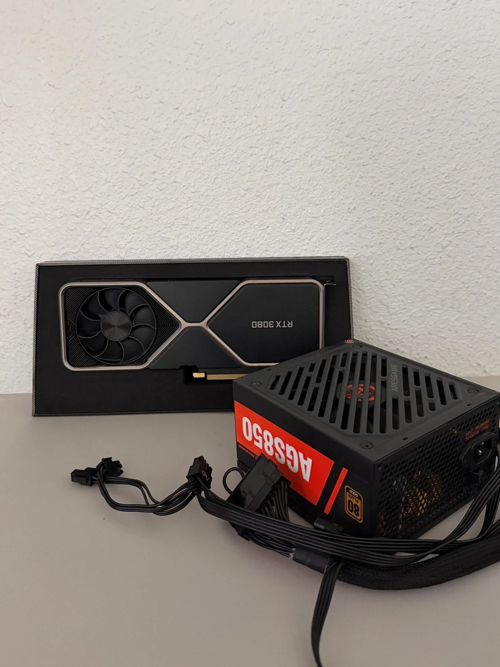 NVIDIA GeForce RTX 3080 Founders Edition 10GB Graphics Card+AGS850‎ Power Supply